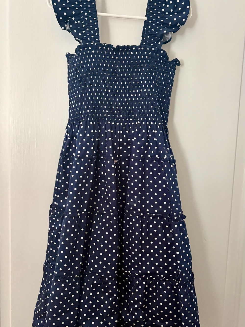 Hill House Tiny Ellie Nap Dress Navy Blue Polka Dot Size 7/8